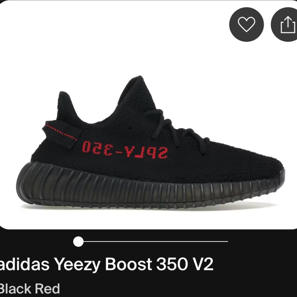 Yeezy Boost 350 V2 Black Red Sneakers
